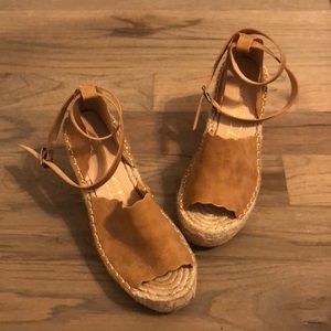Platform Tan Sandals